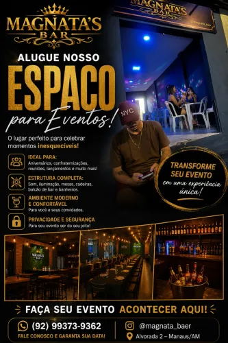 ? ALUGUE O MAGNATA?S BAR PARA SEU EVENTO