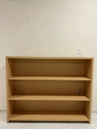Estante aberta/Buffet Freijó Claro com 3 prateleiras em MDF Robusto