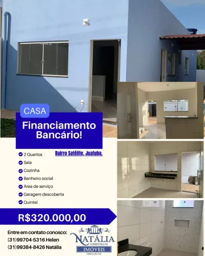 Casa com financiamento bancário em Juatuba!