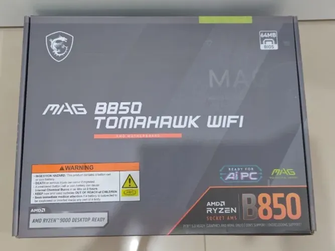 Placa Mãe MSI MAG B850 TOMAHAWK MAX WIFI, AMD, Socket AM5, ATX, DDR5, Wi-Fi 7