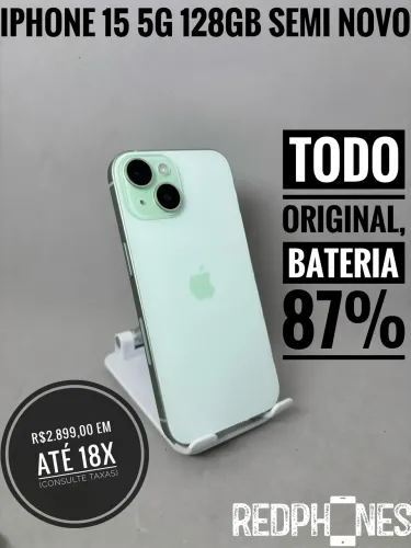 Loja física. Aceitamos trocas em iPhone's ou Android. iPhone 15 128GB 