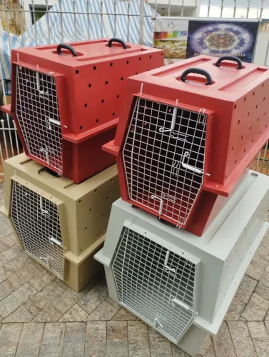 Caixa Transporte Pet Para Cachorro e Gatos pequenos/Grande Viagem Avião IATA-móvel 5.0 2