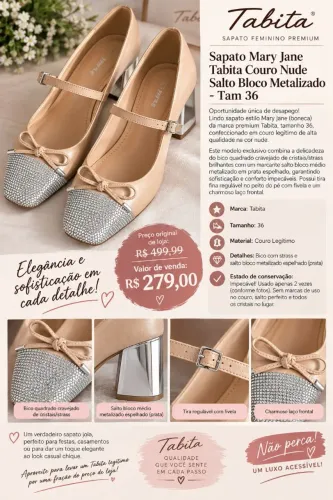 Sapato Tabita em couro
