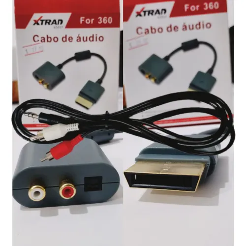 Adaptador de áudio xbox óptico e RCA 