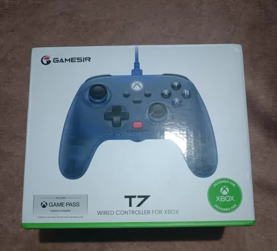 Controle GameSir T7 Wired Licenciado Xbox Series S X One PC - Cor Transparente Azul