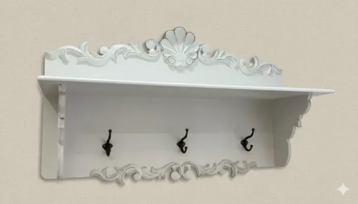 Cabideiro e prateleira Provençal