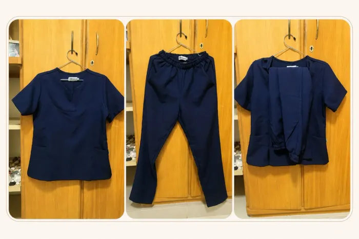 Pijama Cirúrgico Azul Marinho Feminino PP