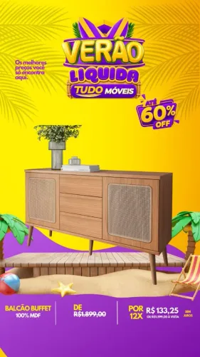 BALCÃO BUFFET 100% MDF