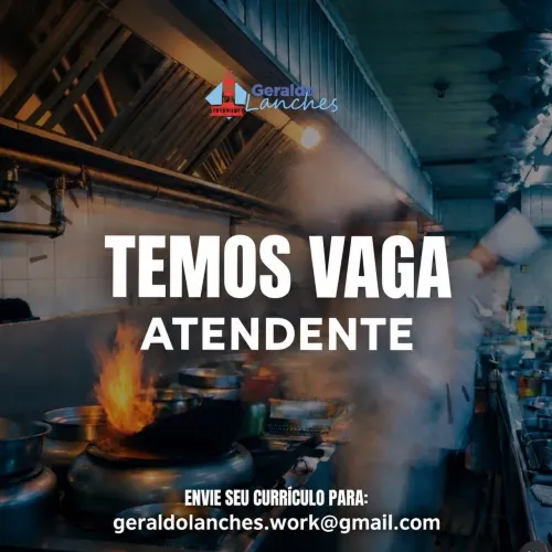 Processo Seletivo Geraldo Lanches, para o Setor de Atendimento!!