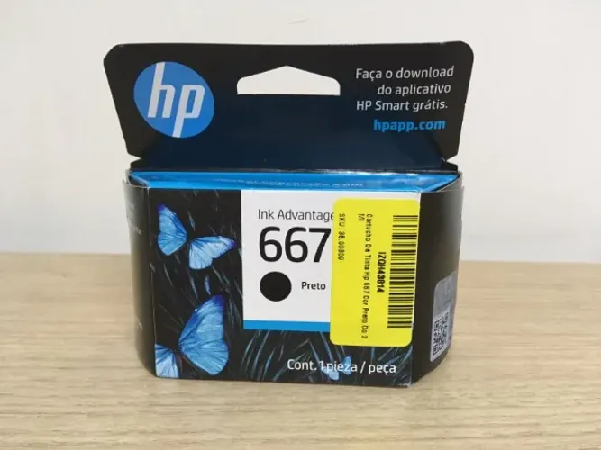 Cartucho Tinta Original HP 667 Preto Advantage 2376 2776 - NOVO - validade 08/2027