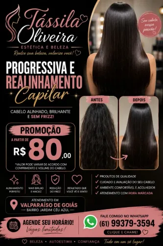 Progressiva e Realinhamento Capilar a partir de R$80 reais 