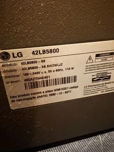 Vendo TV LG 42 Polegadas para retirada de Peças