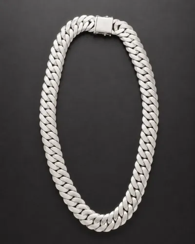 Corrente Masculina de Prata 925 Grossa 24mm - Modelo Grumet