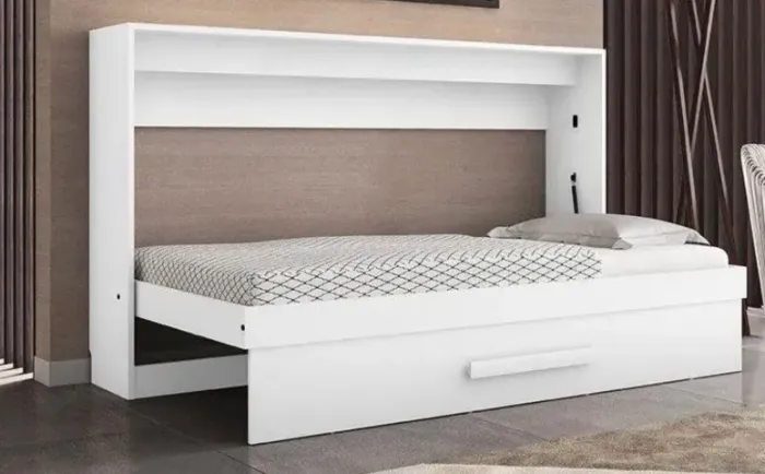 Cama Dobrável Solteiro Branco Framar