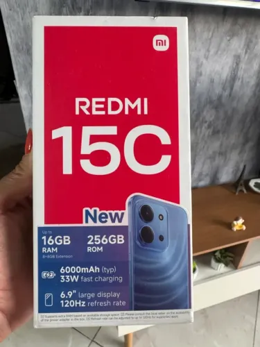 Celular Xiaomi Redmi 15C 8Ram 256Gb - Novo, Lacrado, Tela Grande, Bateria 5000mAh