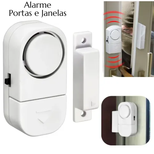 Alarme Sensor sem Fio Contra Invasão Segurança Sonoro Porta Janela _ CS67