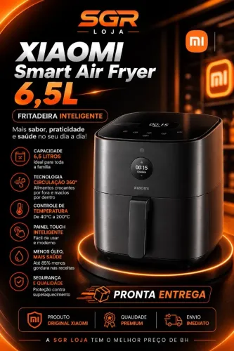 Airfryer Xiaomi 6.5L 110W Disponível Pronta Entrega
