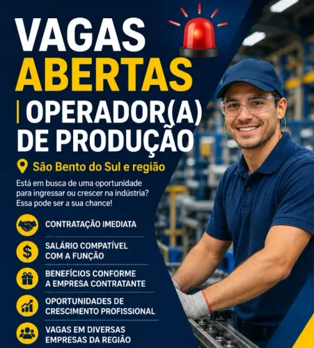 OPERADOR DE PRODUÇÃO - SÃO BENTO DO SUL