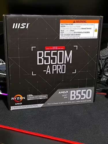 Placa mãe msi am4 b550m pro nova