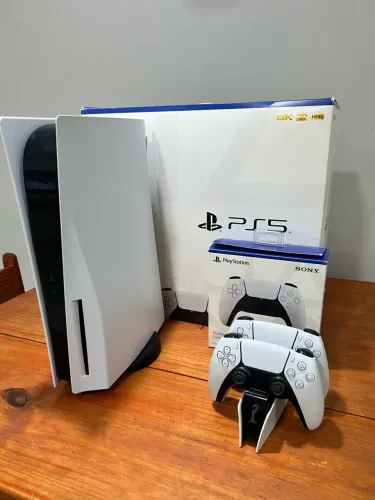 PS5 Mídia Física | 2 Controles Originais + Base de carregamento