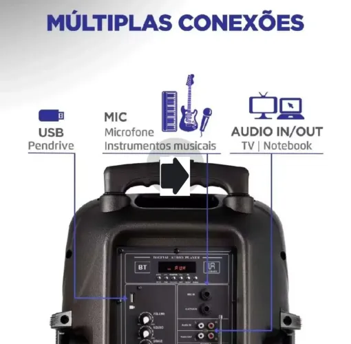 Caixa de som Bluetooth- Pra sair rápido