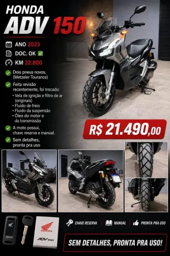 Moto Honda ADV 150 2023 impecável