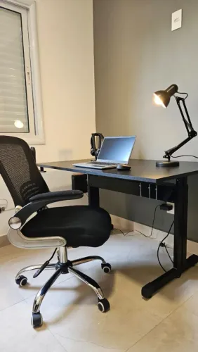 Mesa de escritório com Regulagem De Altura 120x80 Preto