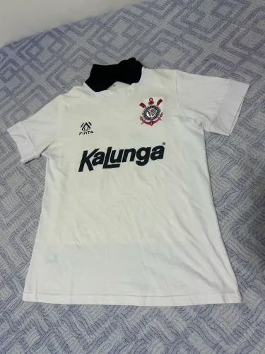 Camisa retrô do Corinthians 1990 kalunga (M)