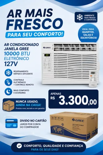 AR CONDICIONADO JANELA GREE 10milBTU eletrônico