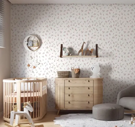 Papel de parede vinilico floral (tenho 5 rolos)