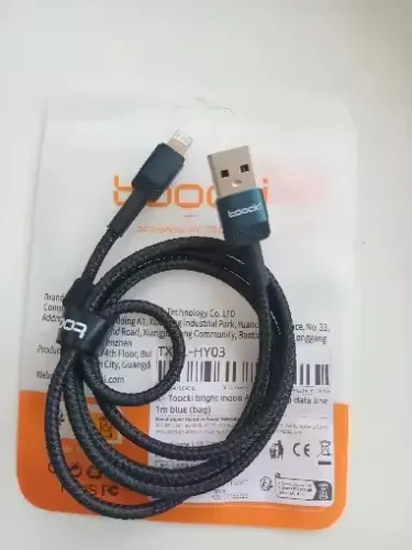 Cabo USB Toocki Para iPhone (14 ao 7) Carga Rápida 2m Azul