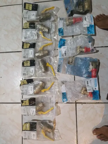 Registro de gaveta de 3/4 e registro esférico de 1 polega