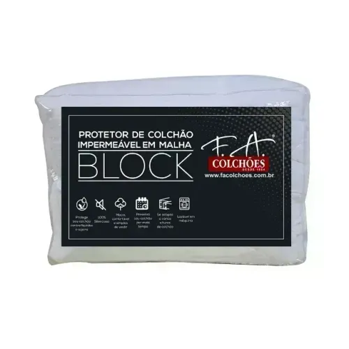 Protetor de Colchão Impermeável Block -Solteiro Americano 96x203x36 - Select Colchões