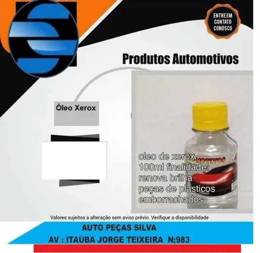 Oleo xerox 50 ml painel pneu fica preto iloeq eefqe