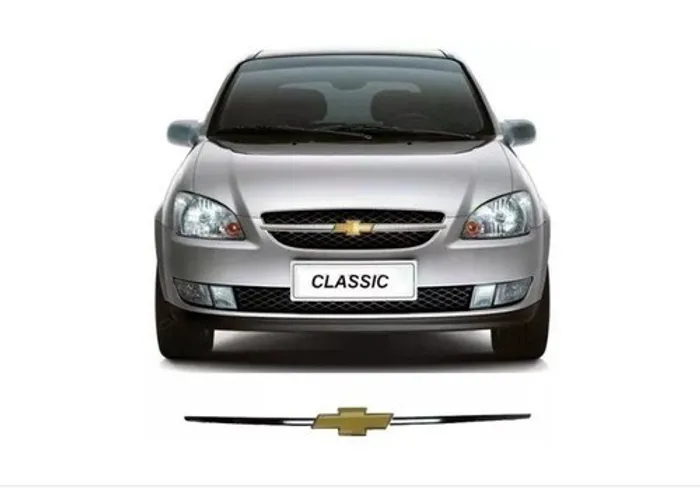 Emblema Grade Corsa Classic 2011 A 2015 dianteiro com friso cromado 
