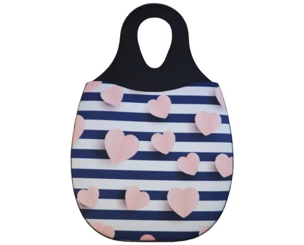 Lixeira Em Neoprene Para Câmbio De Carro Coração Navy