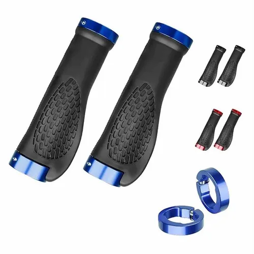 Manopla Bicicleta MTB Gts Ergonômica Emborrachada com Trava Alumínio 130mm 8541