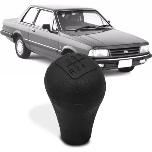 Bola de Câmbio Ford Del Rey / Pampa 1986 à 1990 5M - Preta Gravada - N300523