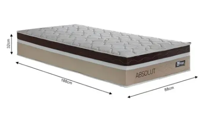 Colchão Solteiro Absolut Molas Ensacadas 32cm (Produto Novo)