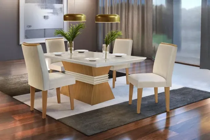 MESA 4 CADEIRAS MARA DECOR SURPREENDA-SE!!! T1754T7