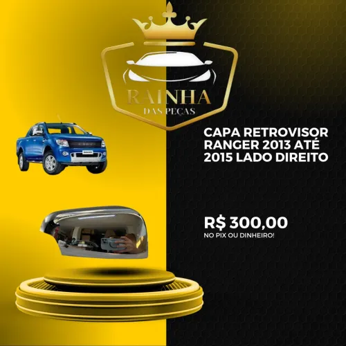 Capa Retrovisor Ranger 2013 até 2015 Lado Direito 
