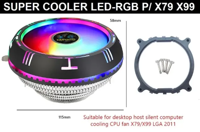 (entrega*) Super Cooler LED-RGB So Placa X79 X99 LGA 2011