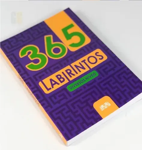 365 Labirintos C/ Diversos Níveis P/ Desenv Raciocíonio Lógico e Deixar o Pensamento ágil