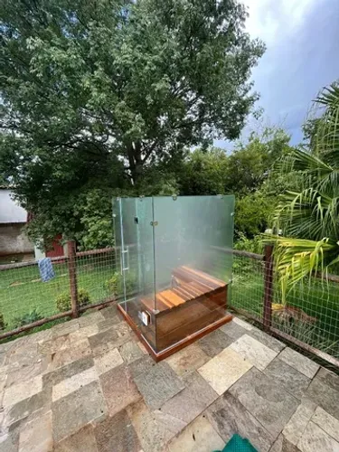 Sauna de vidro (Ecológica, Portátil ) " entregue e instalado.