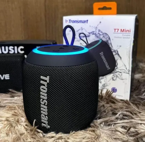 CAIXA DE SOM Tronsmart T7/Bluetooth 5.3/15W/IPX7 à prova d'água/LED Rgb/Aúdio 360°