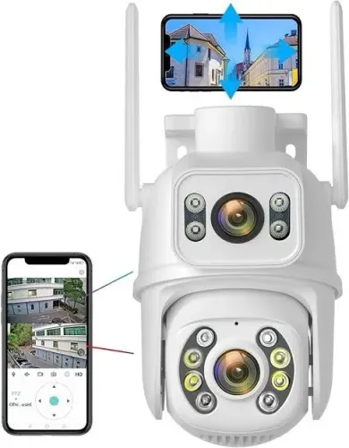 Câmera a Prova D'água 4mp wifi lente dupla Bivolt 110/220