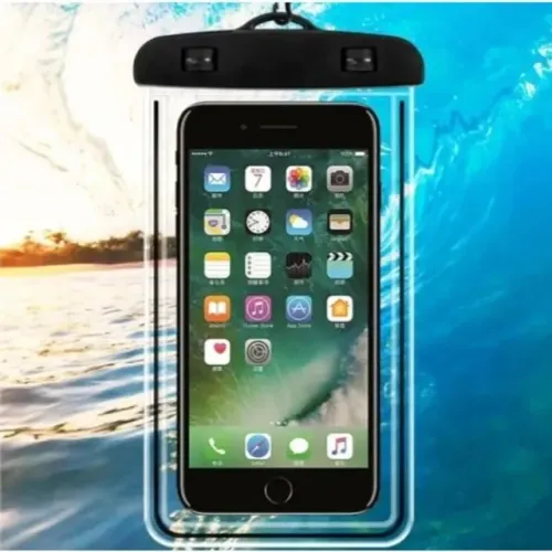 Capa bolsa impermeável a prova dágua transparente universal para celular