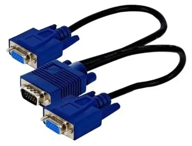 Cabo Y Duplicador 1 Vga X 2 Vga Ligue Seu Pc Em 2 Monitores Automação COD-CP470