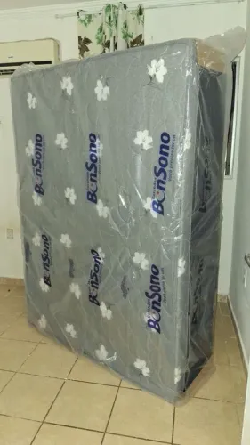 Cama casal unibox bon sono 5cm de espuma