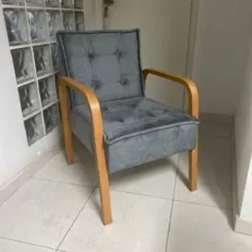 POLTRONA STER DECOR VELUDO ESTRUTURA MADEIRA!!! T264T